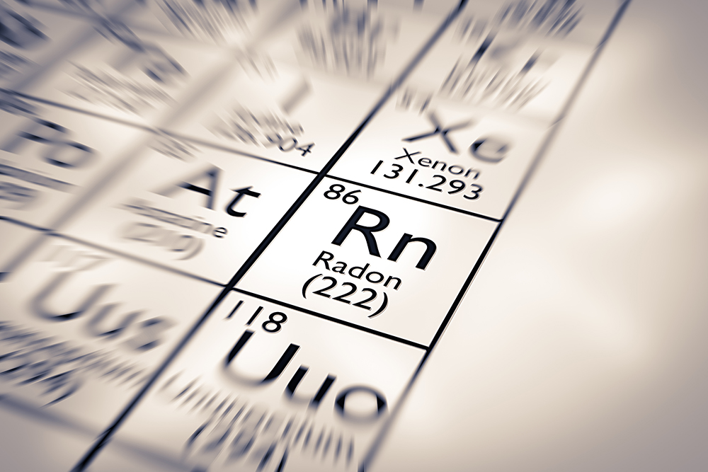 Focus on Radon Chemical Element from the Mendeleev Periodic Table for Home Inspections